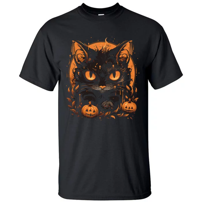 Halloween Cat Pumpkins Tall T-Shirt