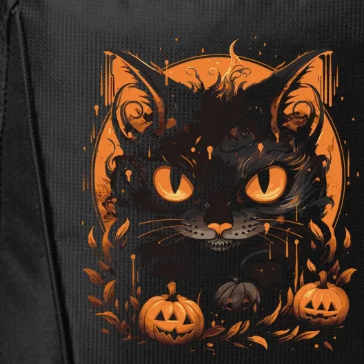 Halloween Cat Pumpkins City Backpack