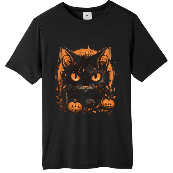 Halloween Cat Pumpkins ChromaSoft Performance T-Shirt