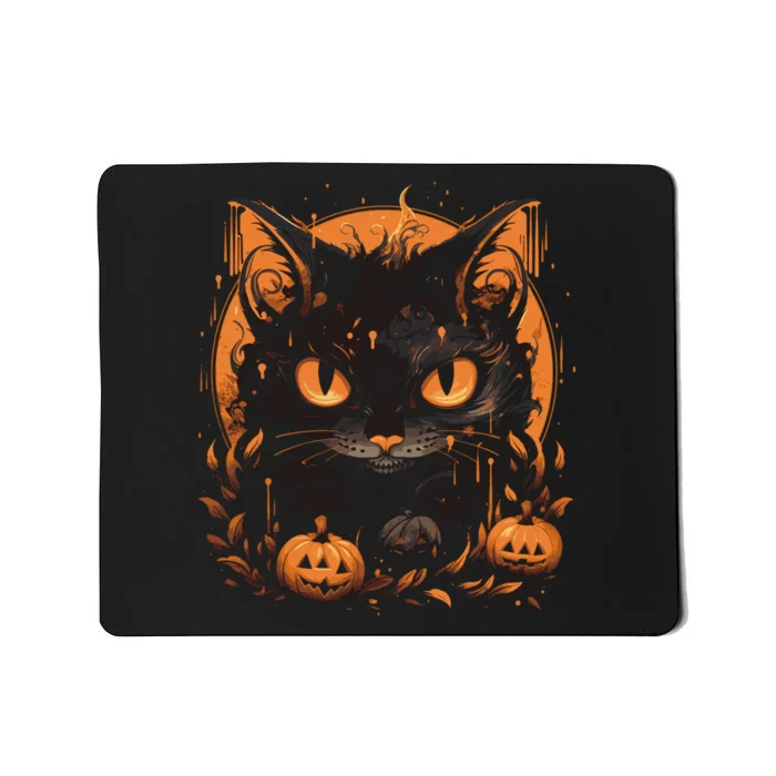 Halloween Cat Pumpkins Mousepad