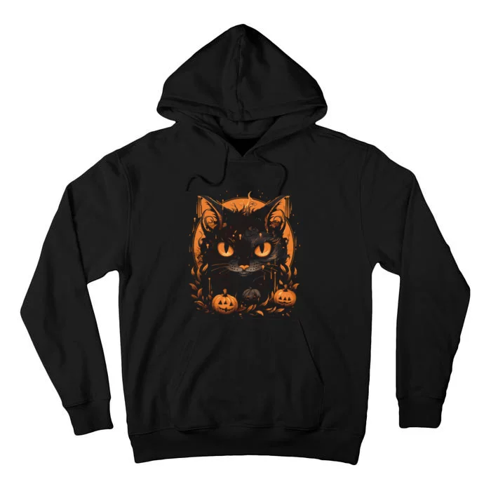 Halloween Cat Pumpkins Tall Hoodie