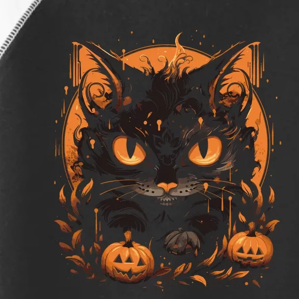 Halloween Cat Pumpkins Toddler Fine Jersey T-Shirt