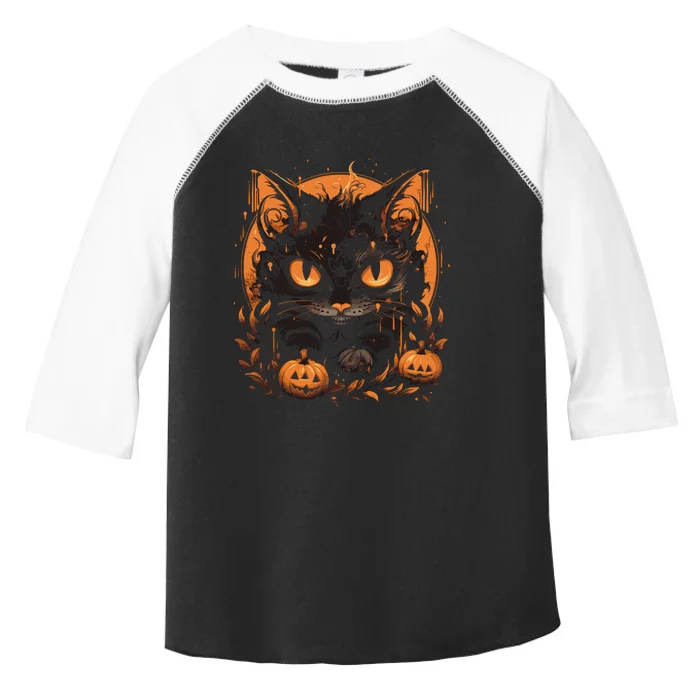 Halloween Cat Pumpkins Toddler Fine Jersey T-Shirt