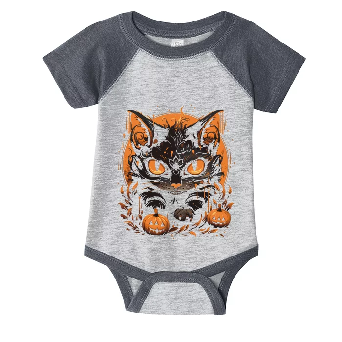 Halloween Cat Pumpkins Infant Baby Jersey Bodysuit