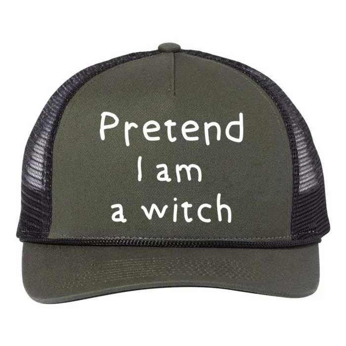 Halloween Costume Pretend I Am A Witch Gift Retro Rope Trucker Hat Cap