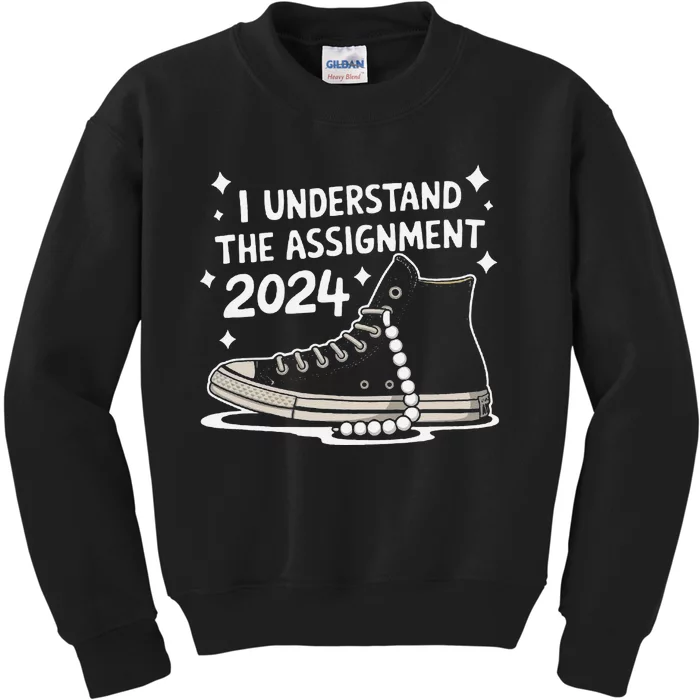 Harris Chucks Pearls And A New Path Forward Kids Sweatshirt