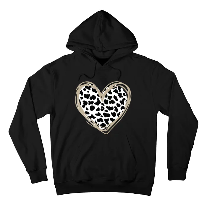 Heart Cow Pattern For Cow Lover Hoodie