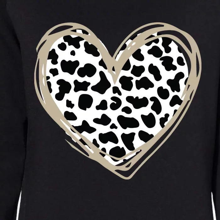 Heart Cow Pattern For Cow Lover Womens California Wash Sweatshirt