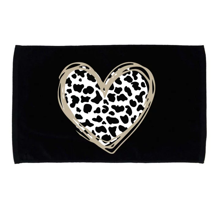 Heart Cow Pattern For Cow Lover Microfiber Hand Towel