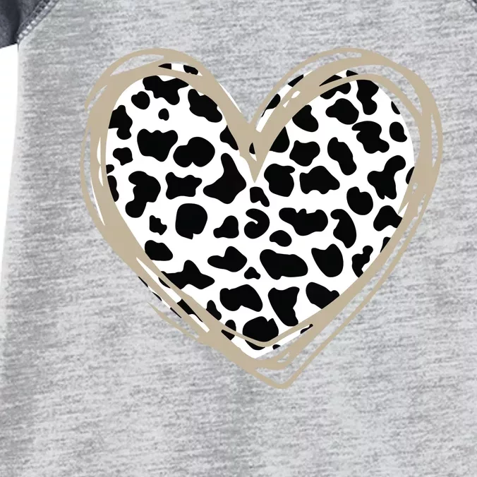 Heart Cow Pattern For Cow Lover Infant Baby Jersey Bodysuit