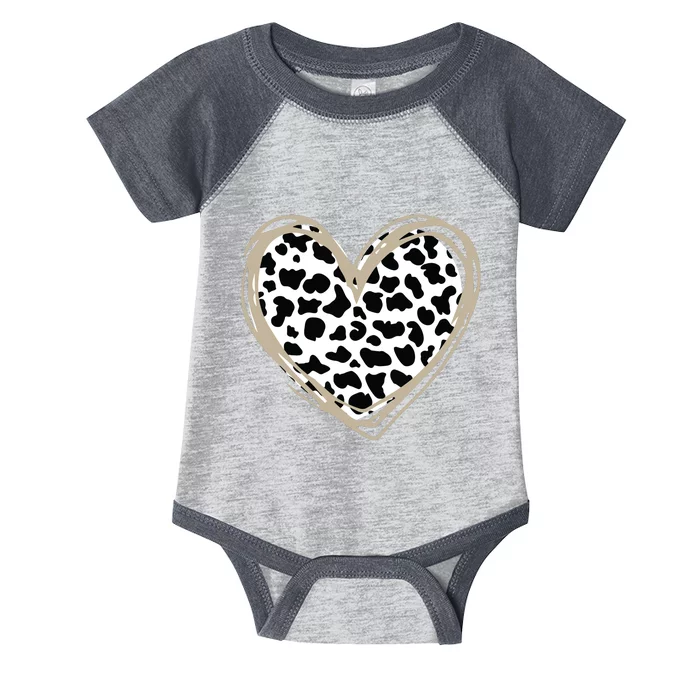 Heart Cow Pattern For Cow Lover Infant Baby Jersey Bodysuit