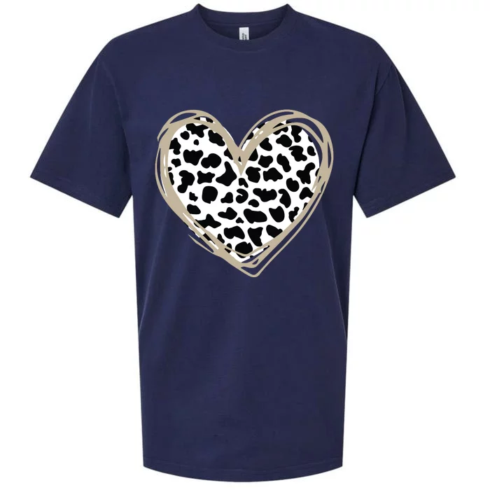 Heart Cow Pattern For Cow Lover Sueded Cloud Jersey T-Shirt