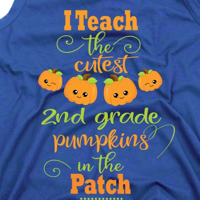 Halloween Cutest Pumpkins Funny Second Grade Teacher Gift Tank Top