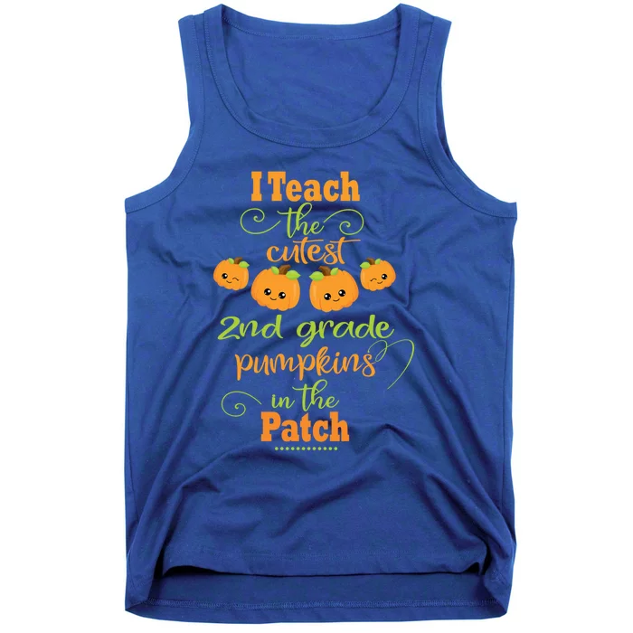 Halloween Cutest Pumpkins Funny Second Grade Teacher Gift Tank Top