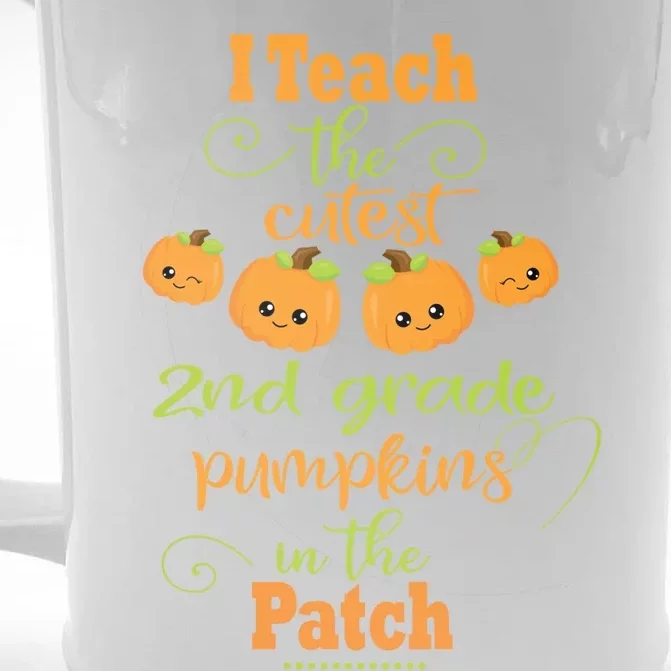 Halloween Cutest Pumpkins Funny Second Grade Teacher Gift Front & Back Beer Stein