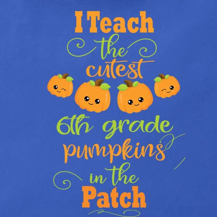 Halloween Cutest Pumpkins Funny Sixth Grade Teacher Gift Zip Tote Bag