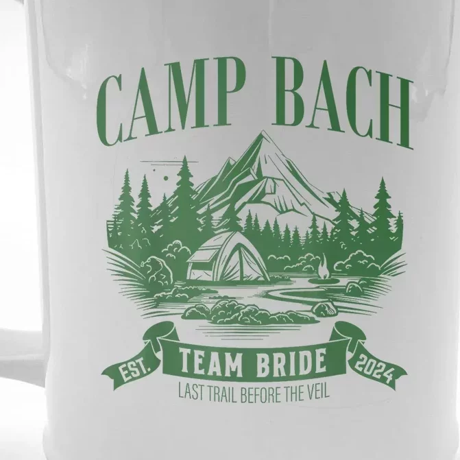 Hiking Camping Party 2024 Camp Bach Team Bride Gift Front & Back Beer Stein