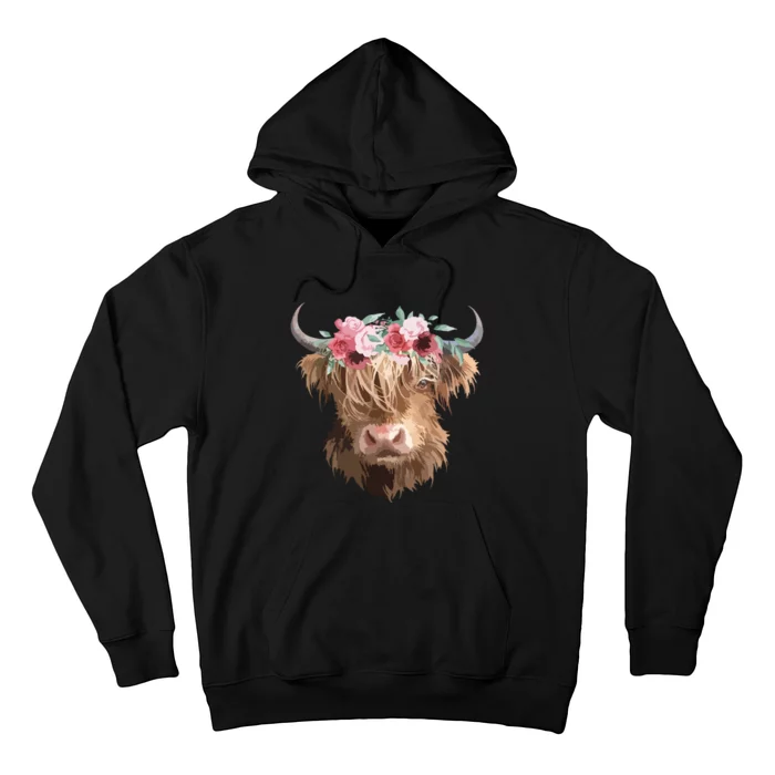 Highland Cow Painting Hoodie