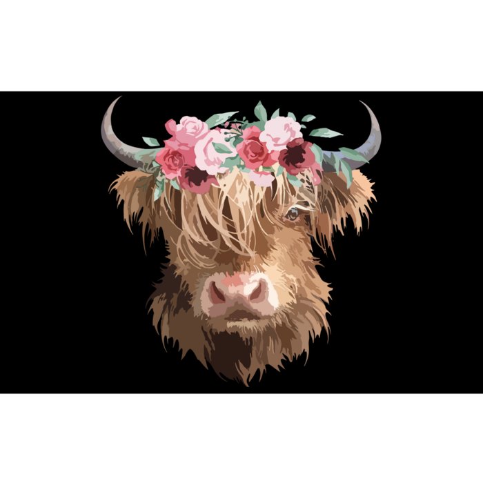 Highland Cow Painting Bumper Sticker