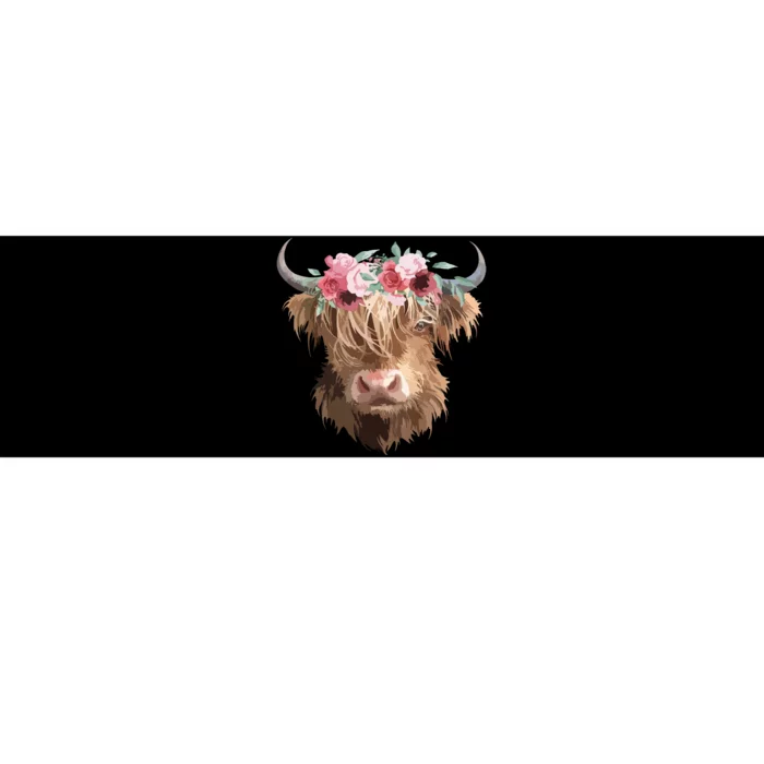 Highland Cow Painting Bumper Sticker