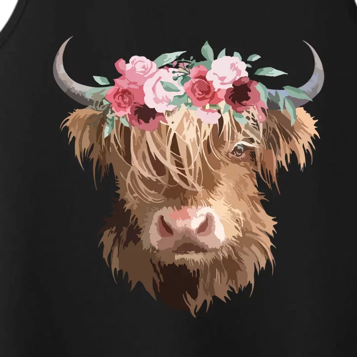 Highland Cow Painting Performance Tank