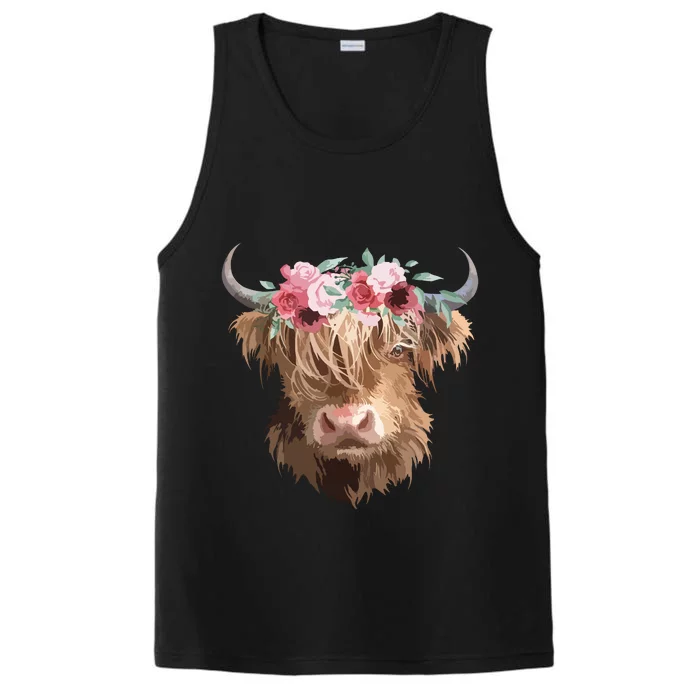 Highland Cow Painting Performance Tank