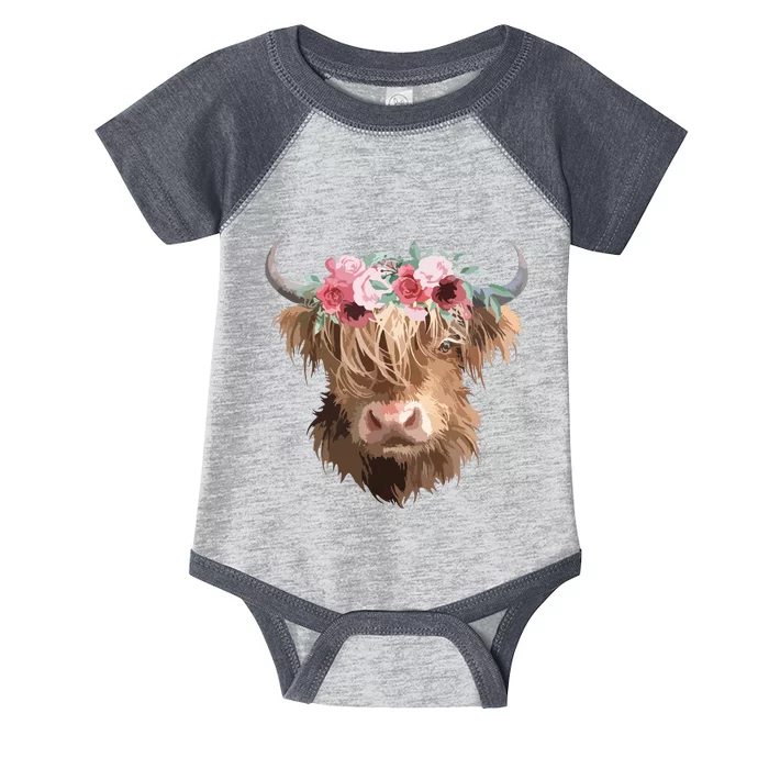 Highland Cow Painting Infant Baby Jersey Bodysuit