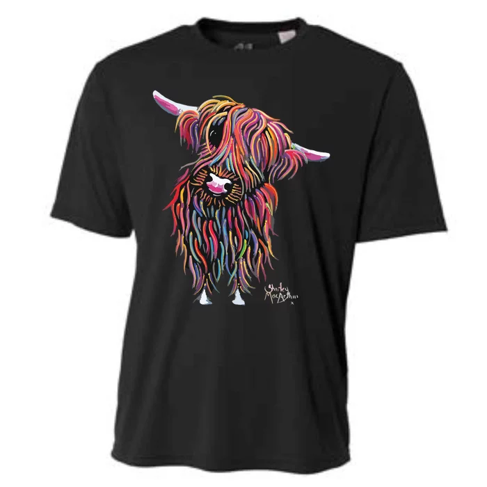 HiGHLaND CoW PRiNT ANiMaL PRiNT BoLLY Cooling Performance Crew T-Shirt