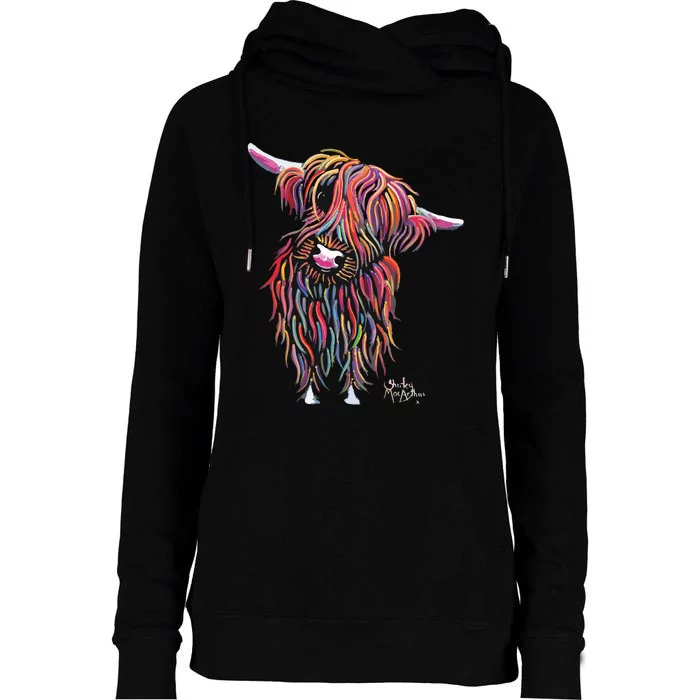 HiGHLaND CoW PRiNT ANiMaL PRiNT BoLLY Womens Funnel Neck Pullover Hood