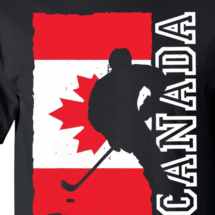 Hockey Canadian Patriotic Flag Tall T-Shirt