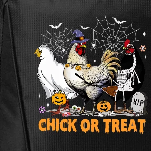 Halloween Chicken Pumpkin Chick Or Treat Spooky Season City Backpack