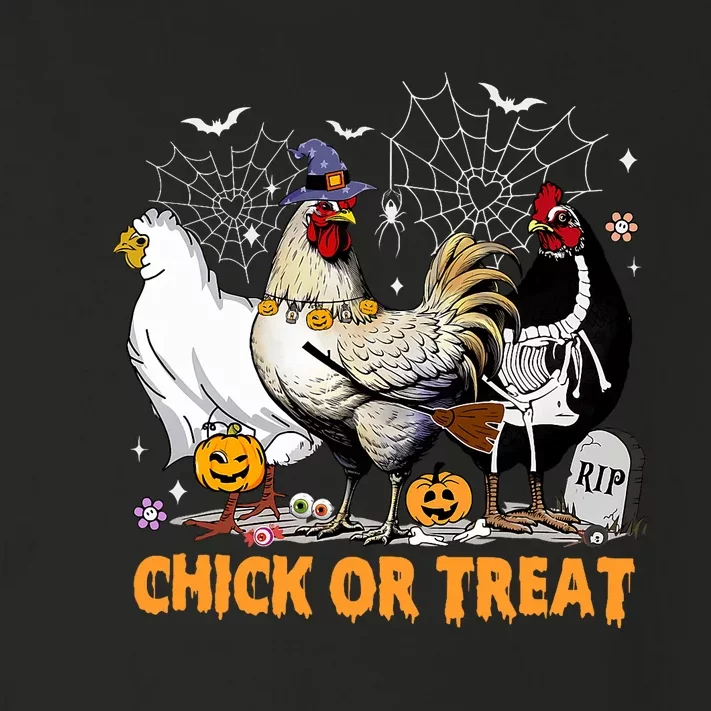 Halloween Chicken Pumpkin Chick Or Treat Spooky Season Toddler Long Sleeve Shirt