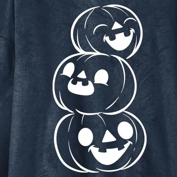 Halloween Cute Pumpkins Hooded Wearable Blanket