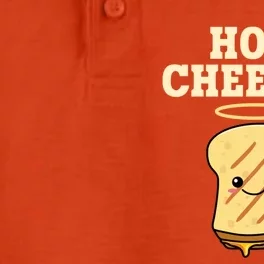 Holy Cheesus! Pun Grilled Cheese Lover Gift Dry Zone Grid Performance Polo