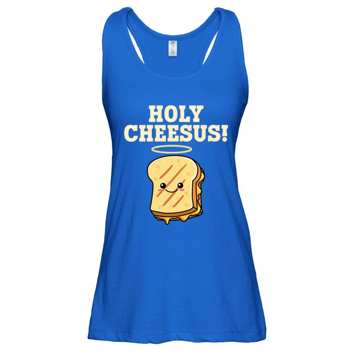 Holy Cheesus! Pun Grilled Cheese Lover Gift Ladies Essential Flowy Tank