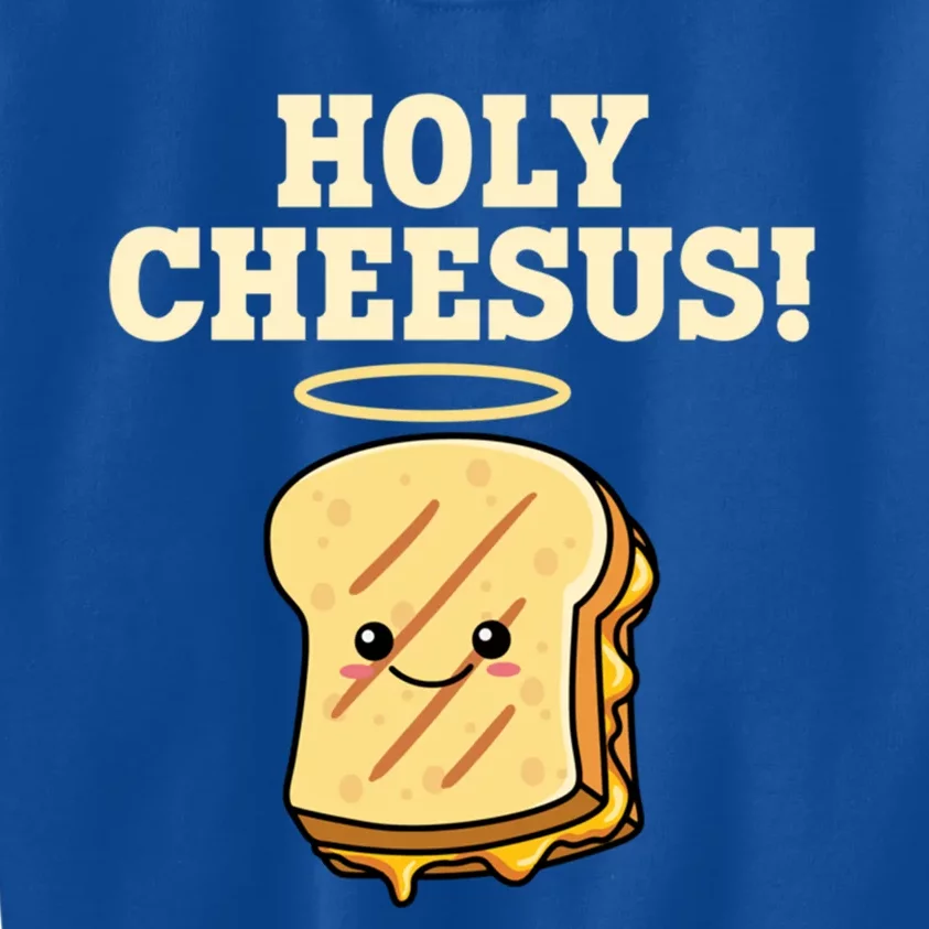 Holy Cheesus! Pun Grilled Cheese Lover Gift Kids Sweatshirt