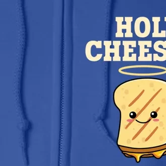 Holy Cheesus! Pun Grilled Cheese Lover Gift Full Zip Hoodie