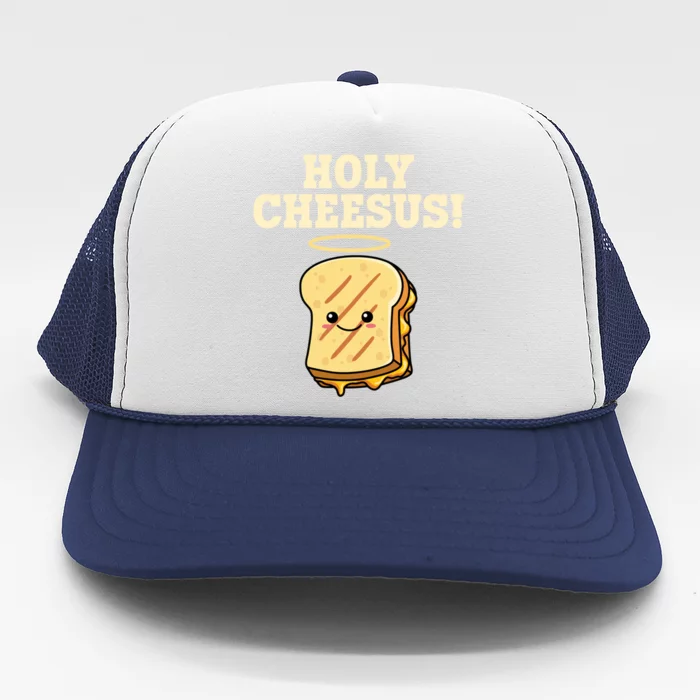 Holy Cheesus! Pun Grilled Cheese Lover Gift Trucker Hat