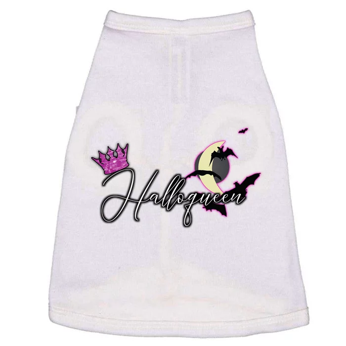 Halloqueen Crown Queen Of Halloween Moon Bats Cute Pink Meaningful Gift Doggie Tank