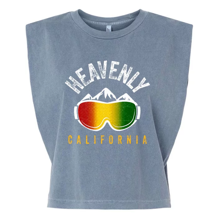 Heavenly California Rasta Lake Tahoe Jamaica Winter Reggae Garment-Dyed Women's Muscle Tee