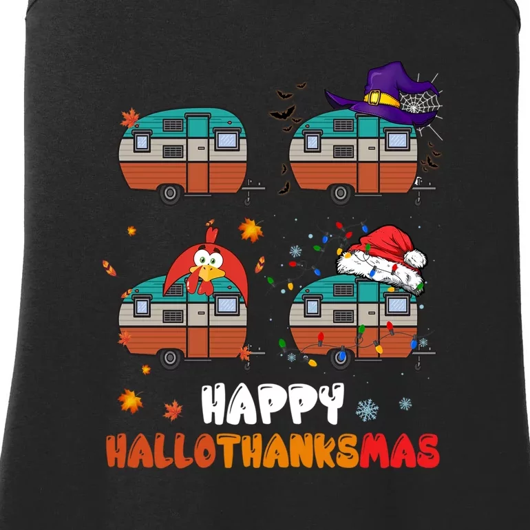 Hallothanksmas Camping RV Halloween Gift Ladies Essential Tank