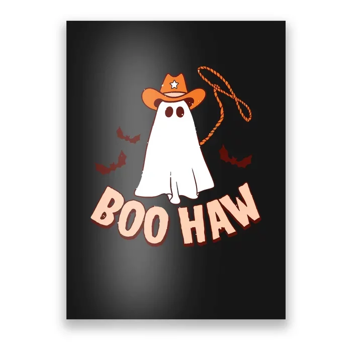 Halloween Cowboy Retro Boo Haw Poster