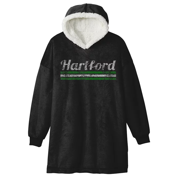 Hartford Connecticut Retro Vintage Weathered Hooded Wearable Blanket