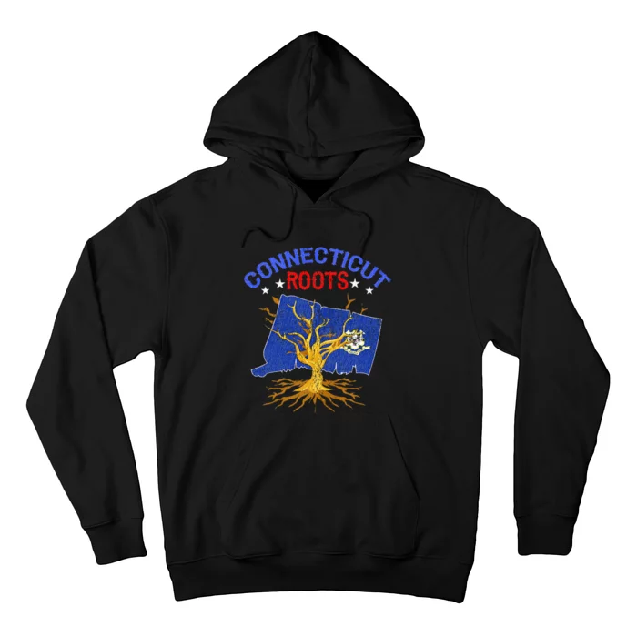 Home Connecticut Roots State Tree Gift Grown Tree Flag Lover Hoodie