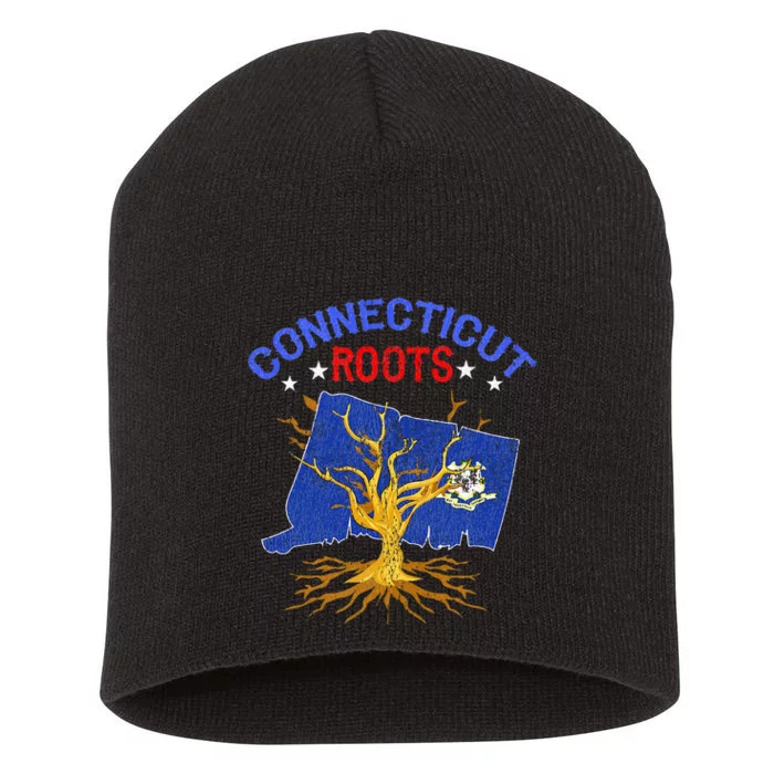 Home Connecticut Roots State Tree Gift Grown Tree Flag Lover Short Acrylic Beanie