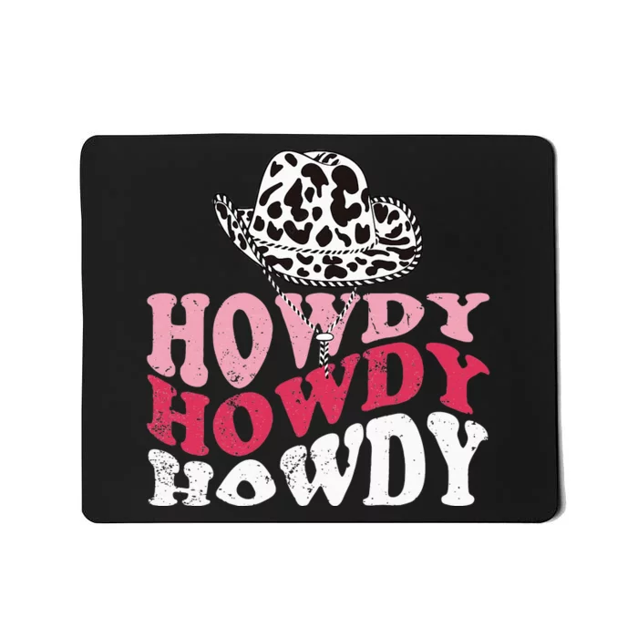 Howdy Cow Rodeo Dairy Cow Print Mousepad