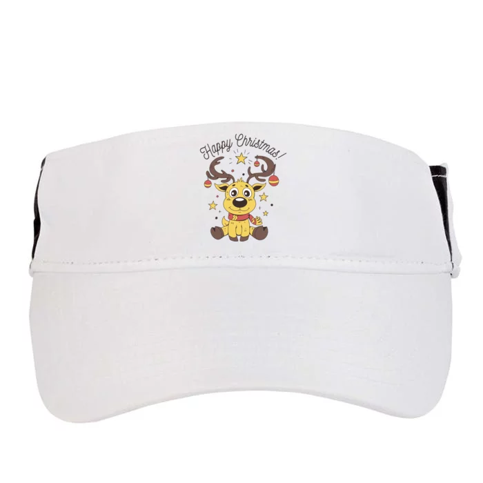 Happy Christmas Reindeer Holiday Adult Drive Performance Visor