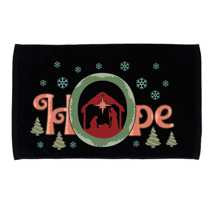 Hope Christian Retro Christmas Religious Faith Bible Verses Graphic Plus Size Microfiber Hand Towel