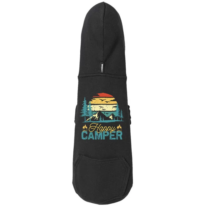 Happy Camper Retro Vintage Funny Matching Camping Crew Doggie 3-End Fleece Hoodie