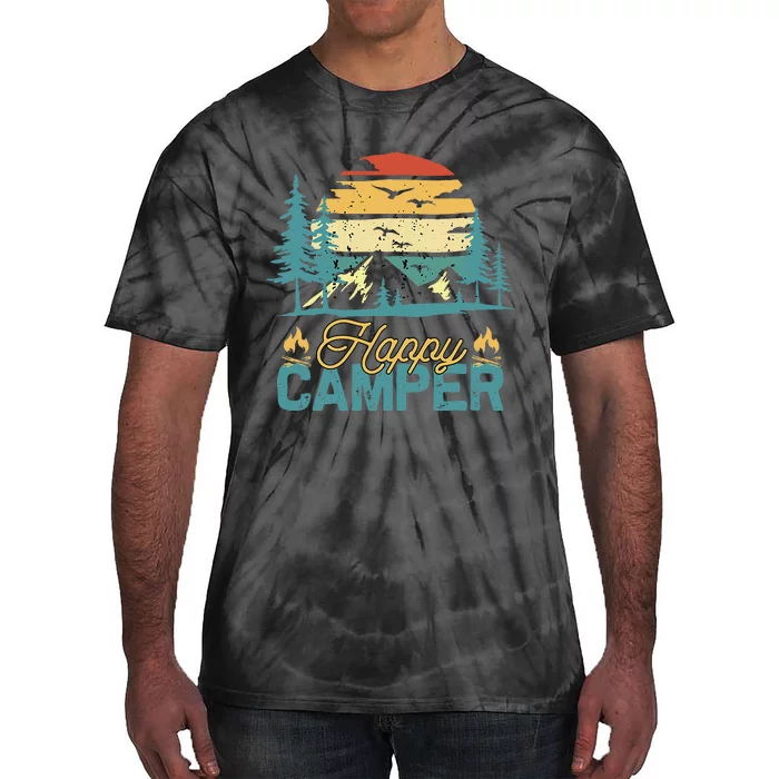 Happy Camper Retro Matching Camping Crew Tie-Dye T-Shirt